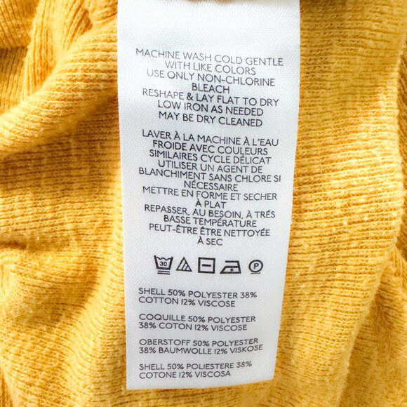 Anthropologie Pilcro Ruffled Raglan Thermal Top Gold Women's Size Large - Picture 7 of 7